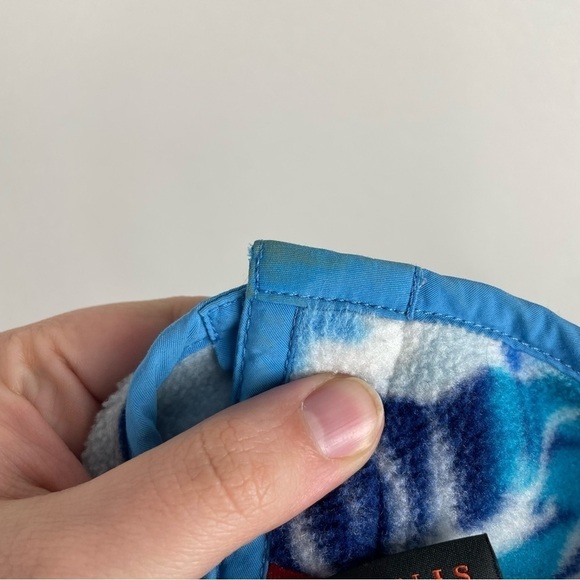 Patagonia Synchilla Blue Red Manoa Hawaiian Floral Snap-T Pullover Size Medium - Picture 8 of 8